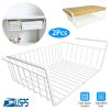 2Pcs Hanging Under Shelf Storage Basket Vertical Wire Storage Rack Kitchen Cabinet Organizer For Food Storage Dish Towel Kitchen Pantry