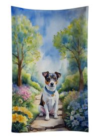 Jack Russell Terrier Spring Path Kitchen Towel Dish Cloths Guest Hand Towel Decorative Bathroom Towel for Face,Tea, Dishcloth, Kitchen and Bath